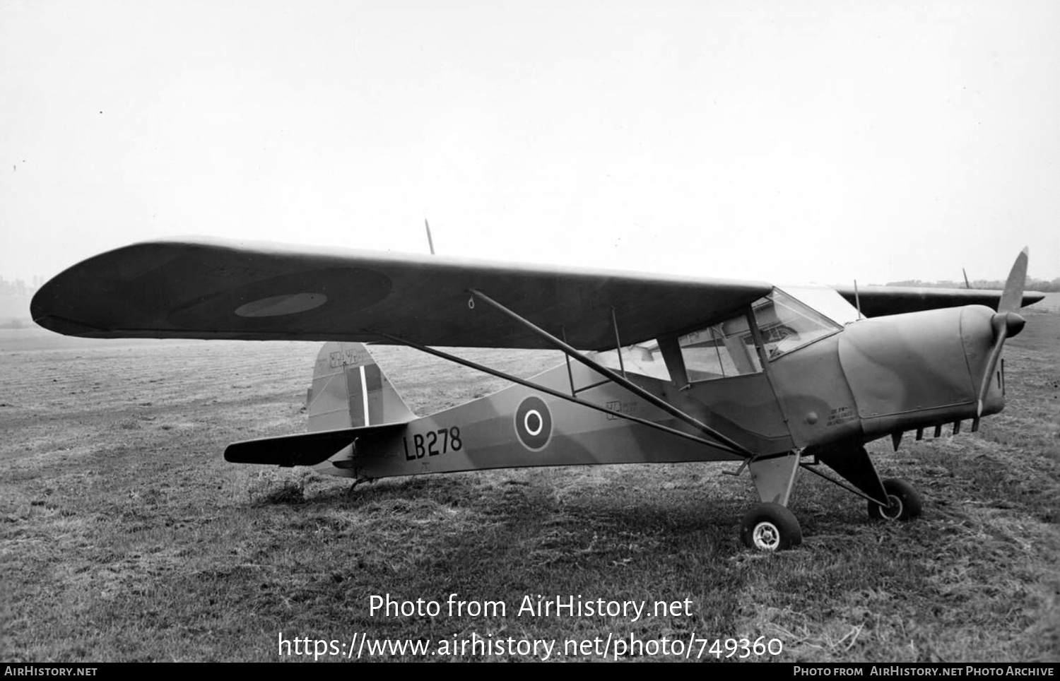 Aircraft Photo of LB278 | Taylorcraft D/1 Auster Mk1 | UK - Air Force | AirHistory.net #749360