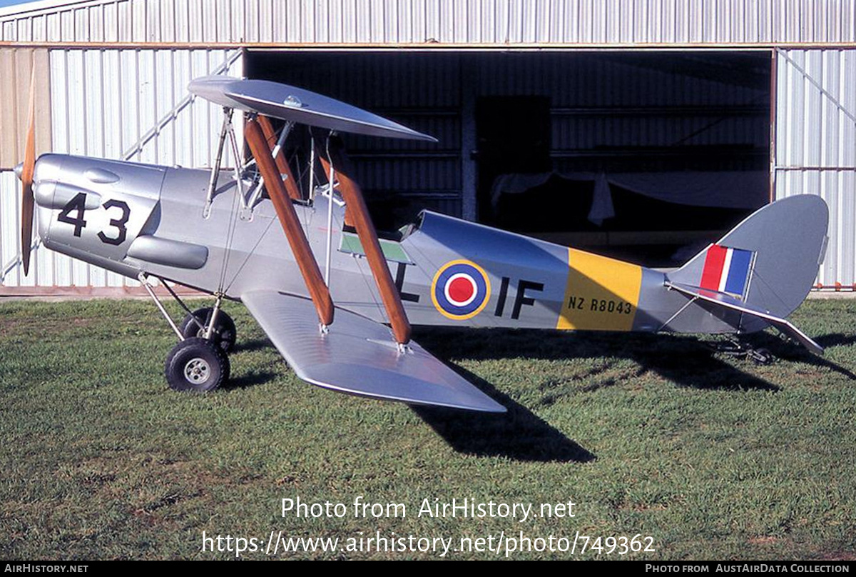 Aircraft Photo of ZK-LIF / LIF / NZ8043 | Fisher R-80 Tiger Moth | New Zealand - Air Force | AirHistory.net #749362