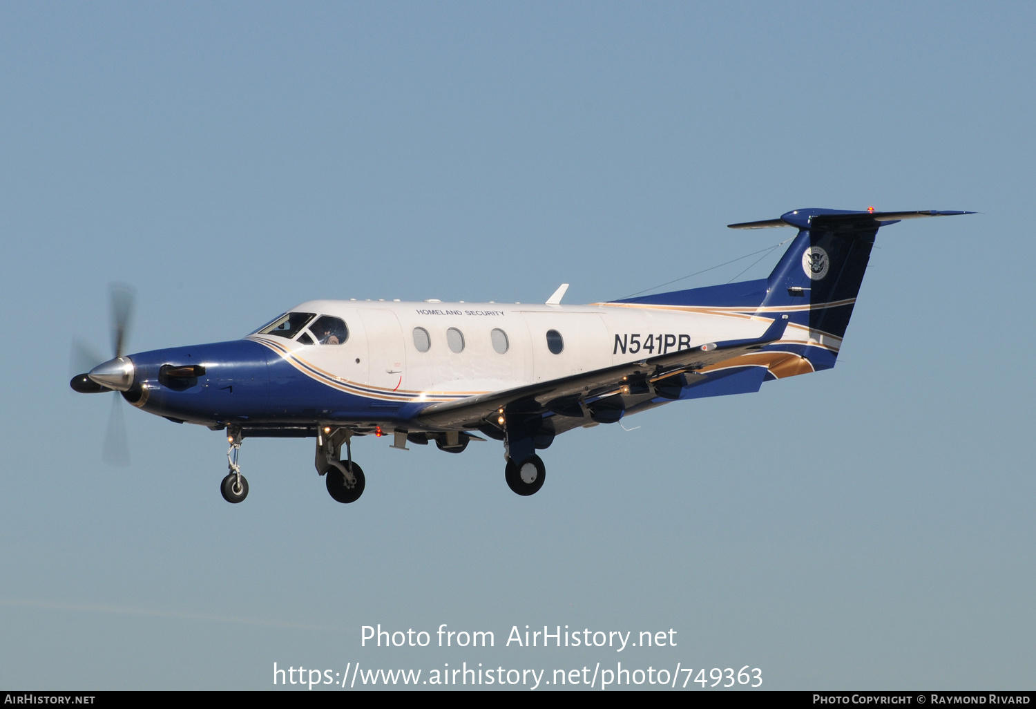 Aircraft Photo of N541PB | Pilatus PC-12 | US Department of Homeland Security | AirHistory.net #749363