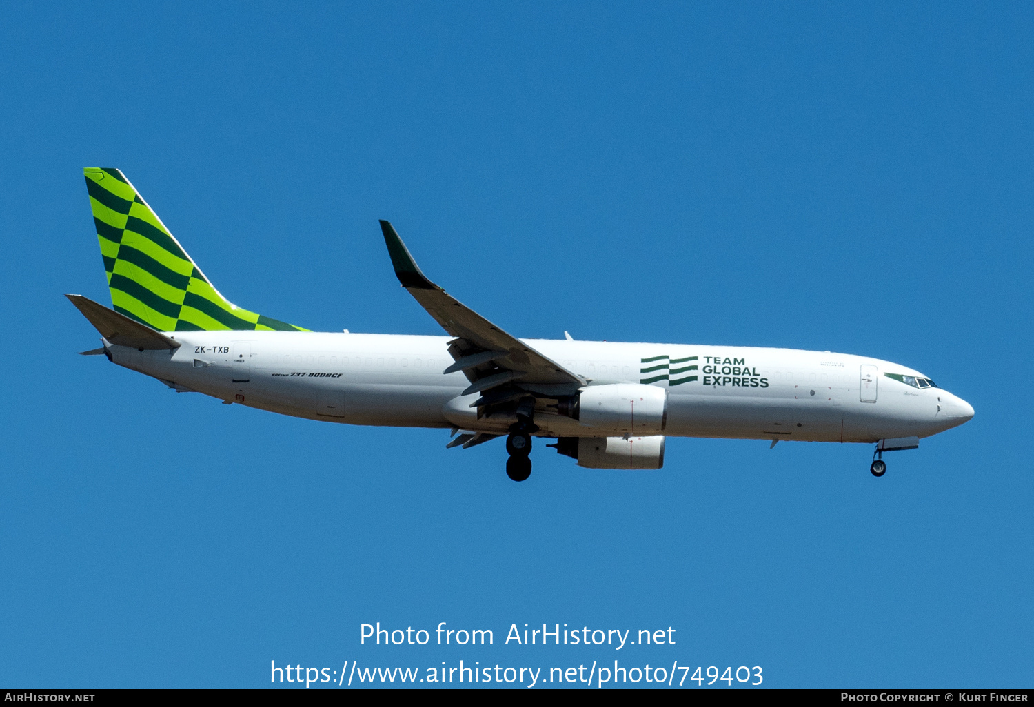 Aircraft Photo of ZK-TXB | Boeing 737-8BK/BCF | Team Global Express | AirHistory.net #749403