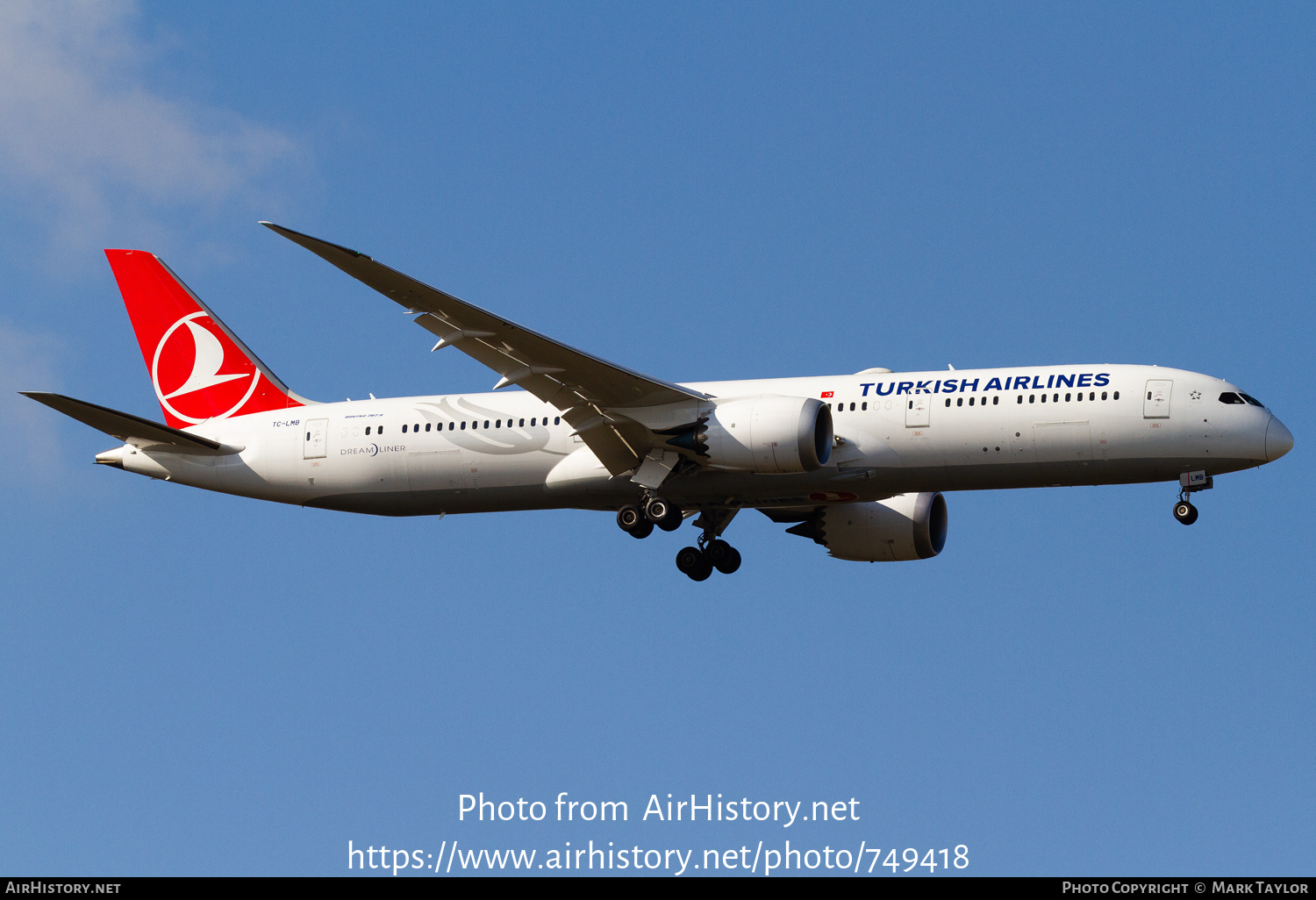 Aircraft Photo of TC-LMB | Boeing 787-9 Dreamliner | Turkish Airlines | AirHistory.net #749418