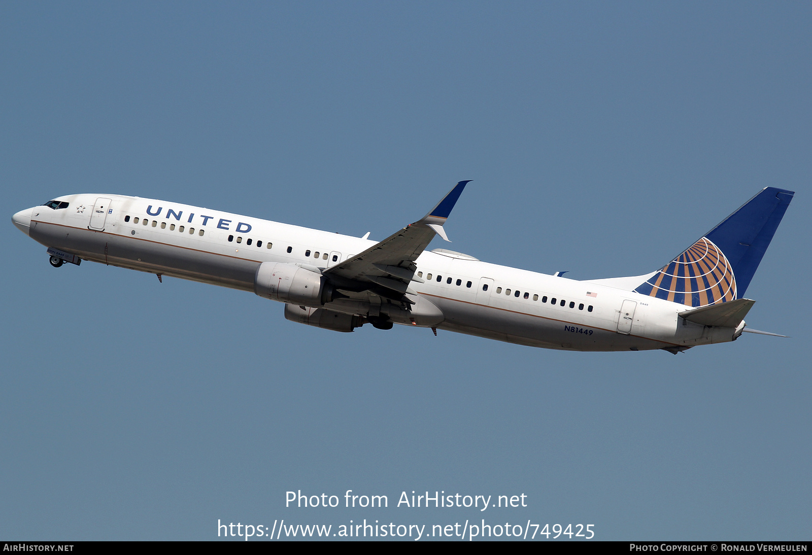 Aircraft Photo of N81449 | Boeing 737-924/ER | United Airlines | AirHistory.net #749425