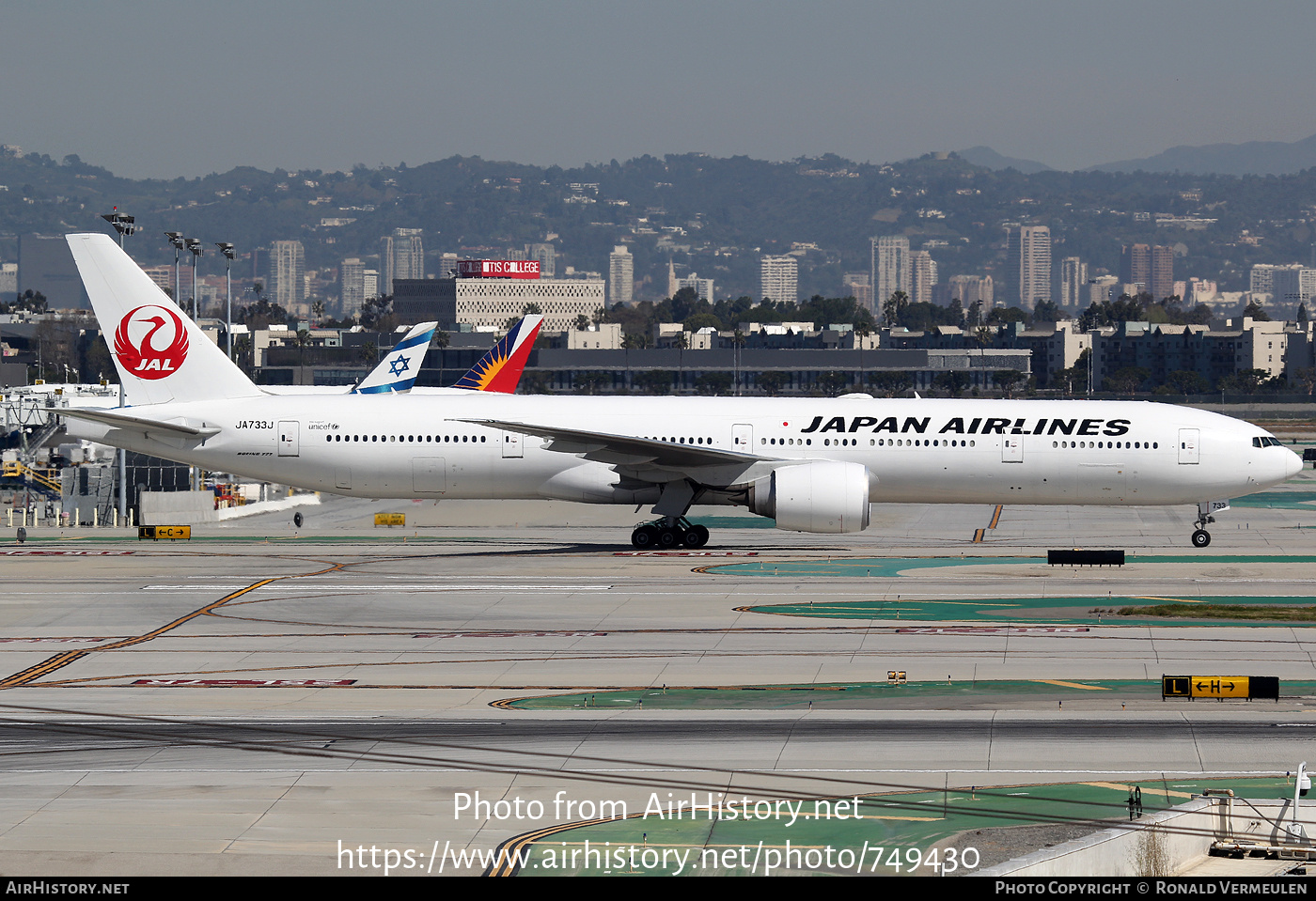 Aircraft Photo of JA733J | Boeing 777-346/ER | Japan Airlines - JAL | AirHistory.net #749430