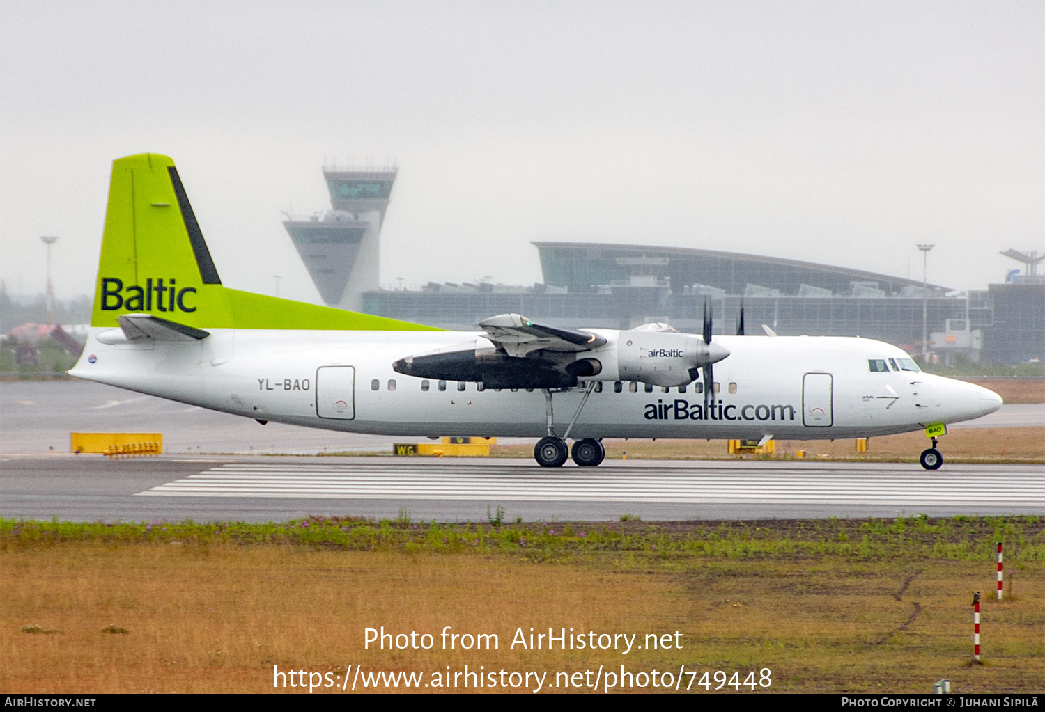 Aircraft Photo of YL-BAO | Fokker 50 | AirBaltic | AirHistory.net #749448