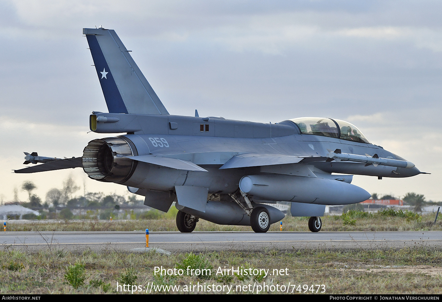 Aircraft Photo of 859 | Lockheed Martin F-16D Fighting Falcon | Chile - Air Force | AirHistory.net #749473