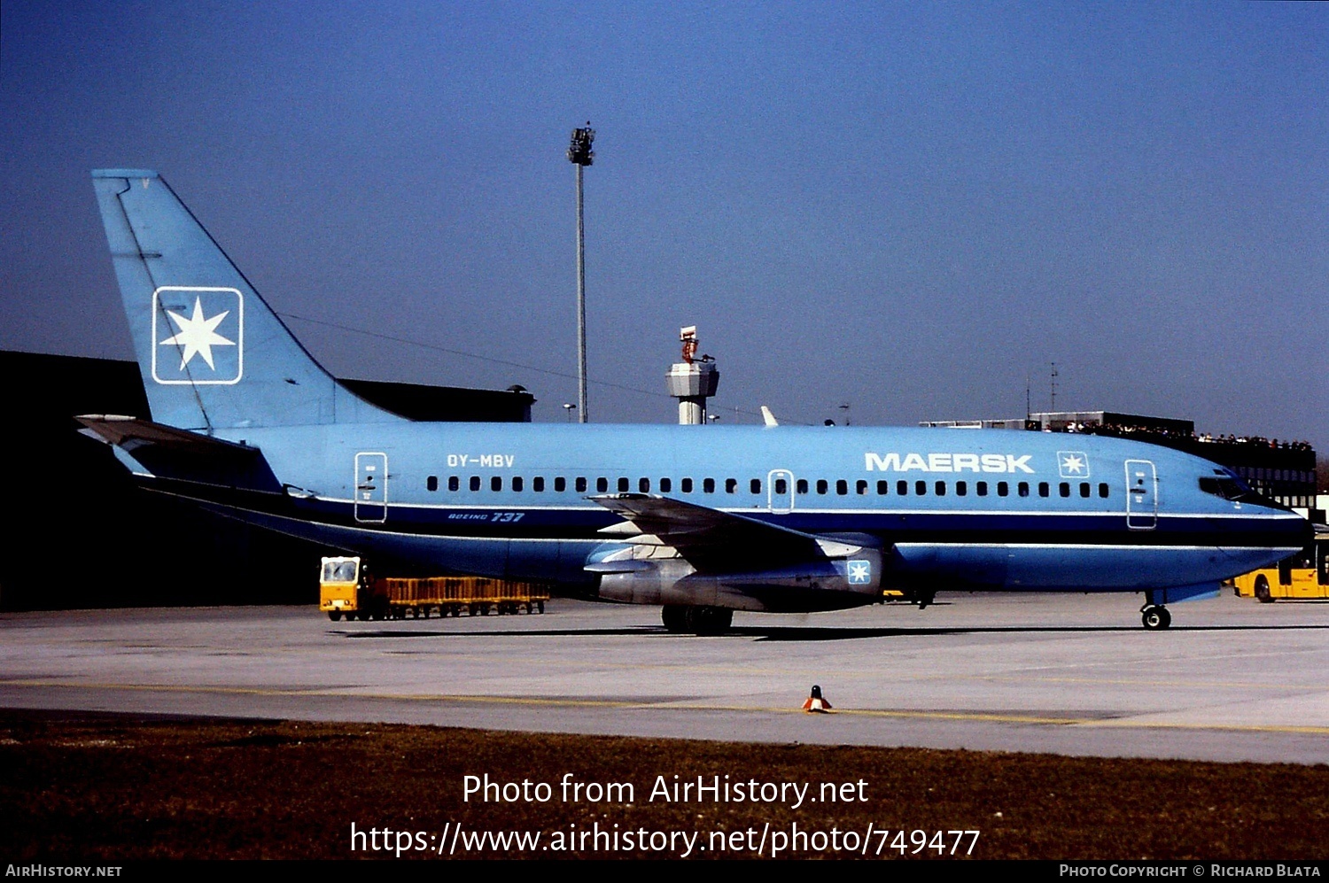 Aircraft Photo of OY-MBV | Boeing 737-2L9/Adv | Maersk Air | AirHistory.net #749477