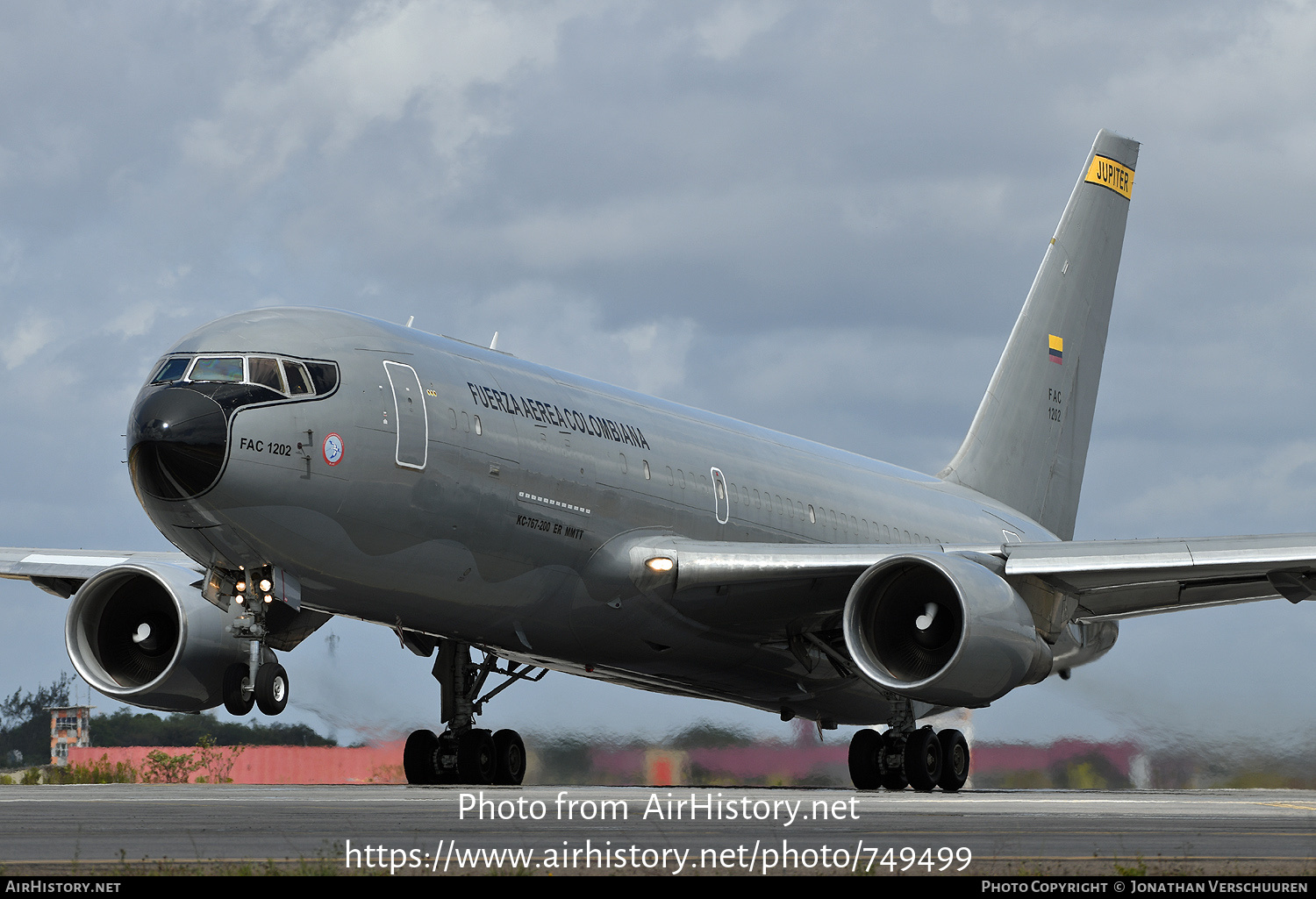 Aircraft Photo of FAC1202 | Boeing KC-767/MMTT Jupiter (767-2J6ER) | Colombia - Air Force | AirHistory.net #749499