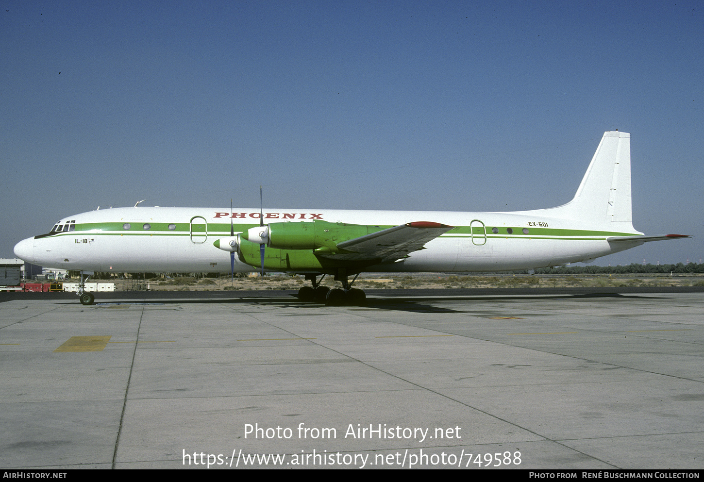 Aircraft Photo of EX-601 | Ilyushin Il-18E | Phoenix Avia | AirHistory.net #749588