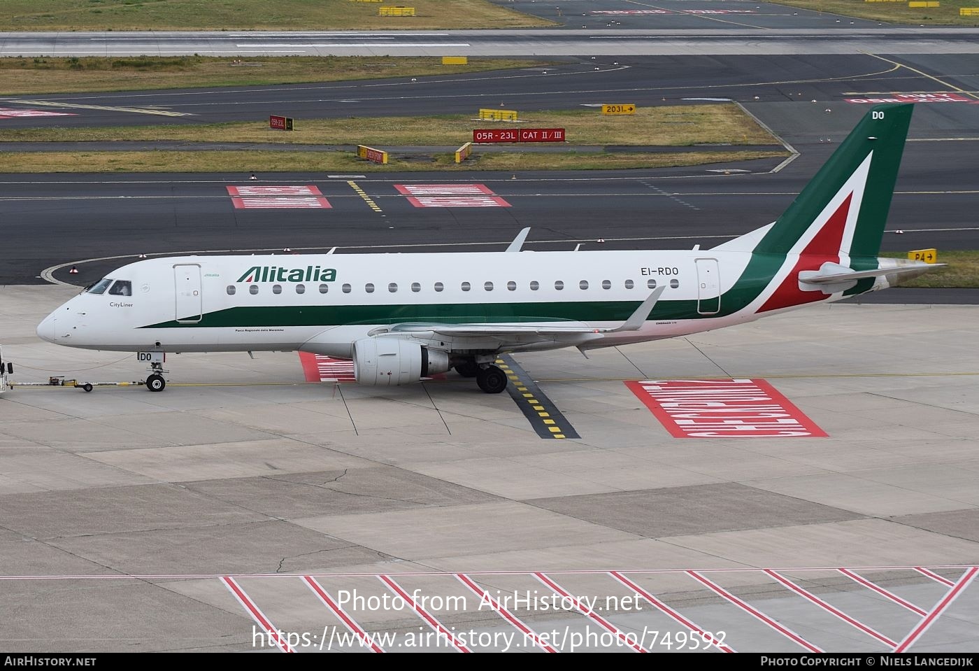 Aircraft Photo of EI-RDO | Embraer 175STD (ERJ-170-200STD) | Alitalia CityLiner | AirHistory.net #749592