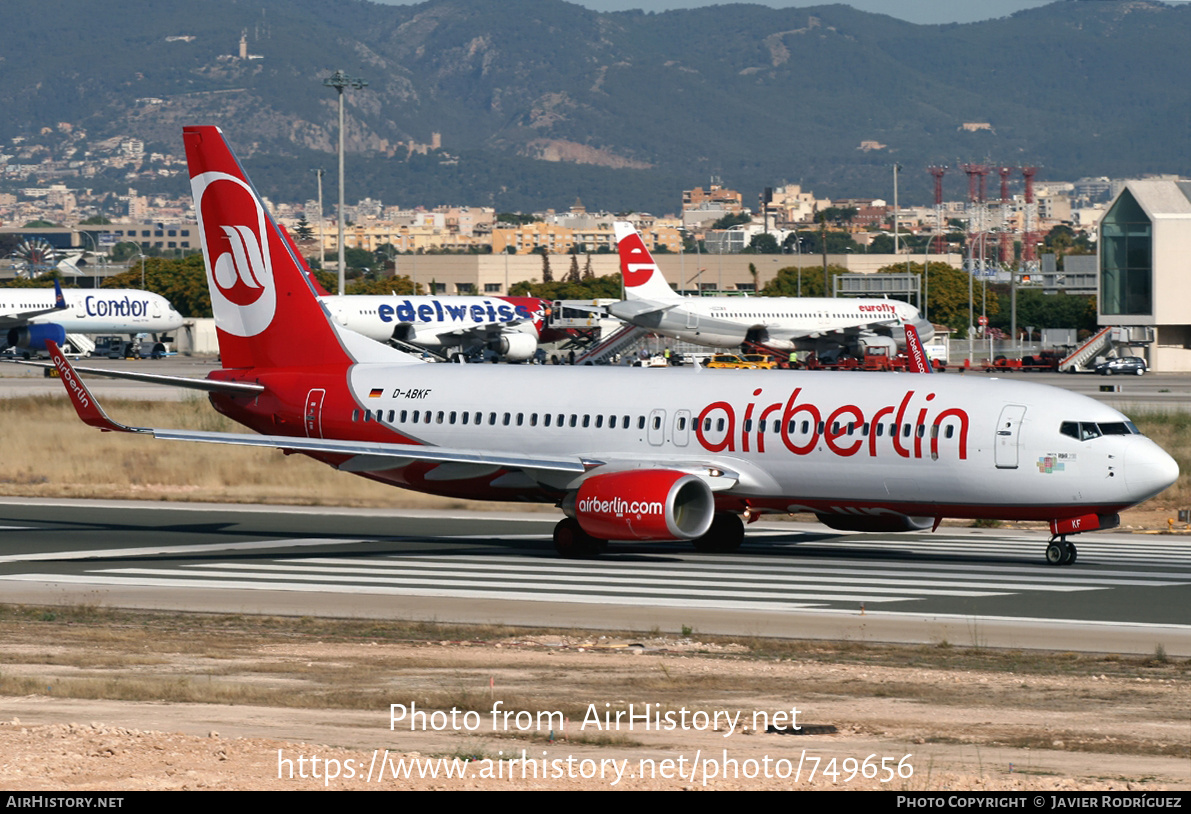 Aircraft Photo of D-ABKF | Boeing 737-86J | Air Berlin | AirHistory.net #749656