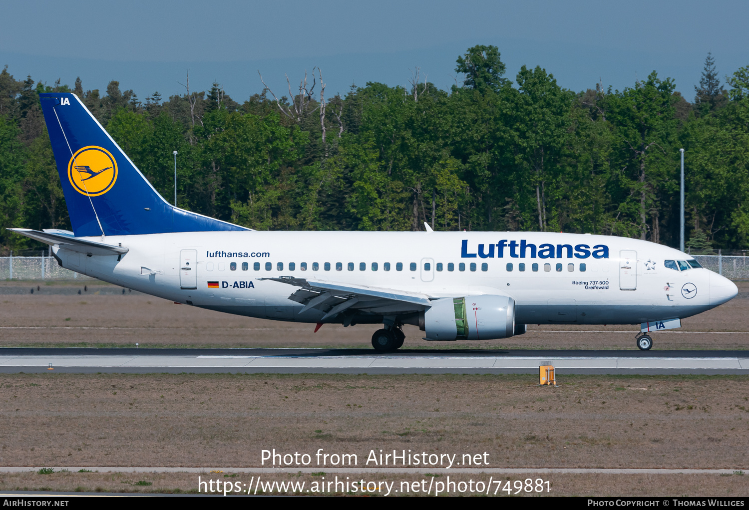 Aircraft Photo of D-ABIA | Boeing 737-530 | Lufthansa | AirHistory.net #749881