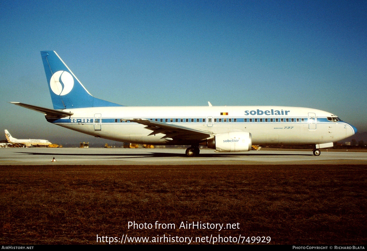 Aircraft Photo of OO-SBZ | Boeing 737-329 | Sobelair | AirHistory.net #749929