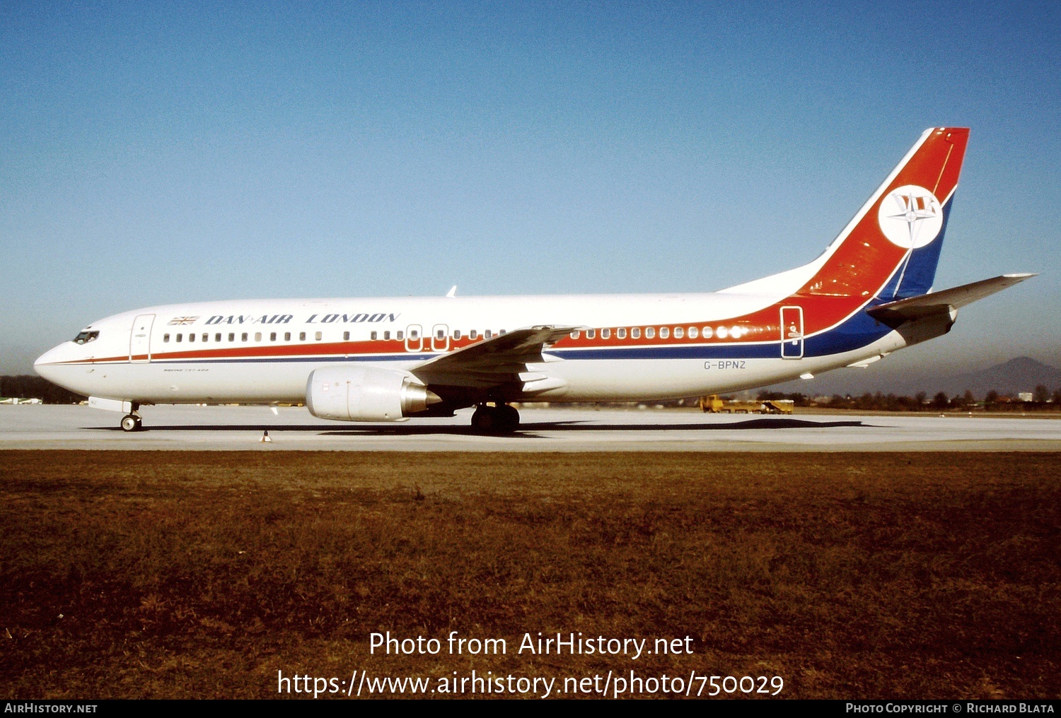 Aircraft Photo of G-BPNZ | Boeing 737-4Q8 | Dan-Air London | AirHistory.net #750029