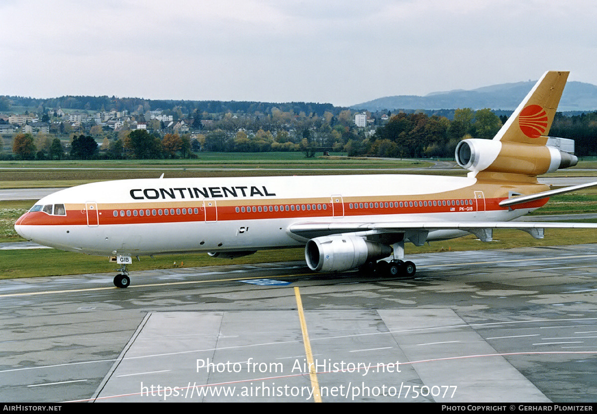 Aircraft Photo of PK-GIB | McDonnell Douglas DC-10-30 | Continental Airlines | AirHistory.net #750077