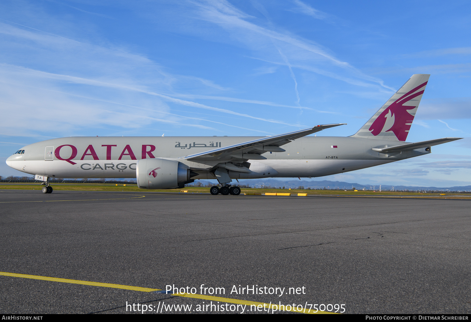 Aircraft Photo of A7-BTA | Boeing 777-F | Qatar Airways Cargo | AirHistory.net #750095