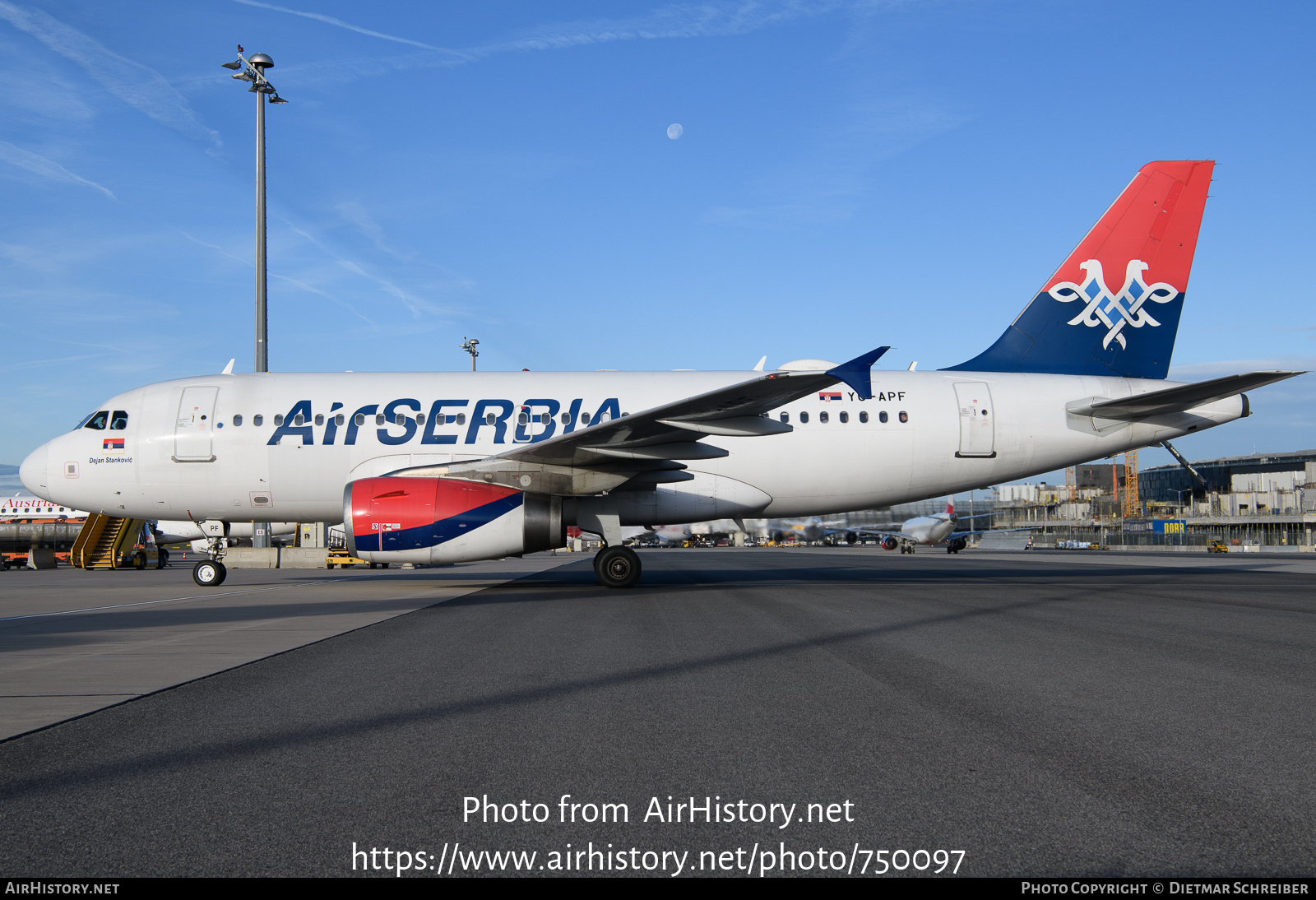 Aircraft Photo of YU-APF | Airbus A319-131 | Air Serbia | AirHistory.net #750097