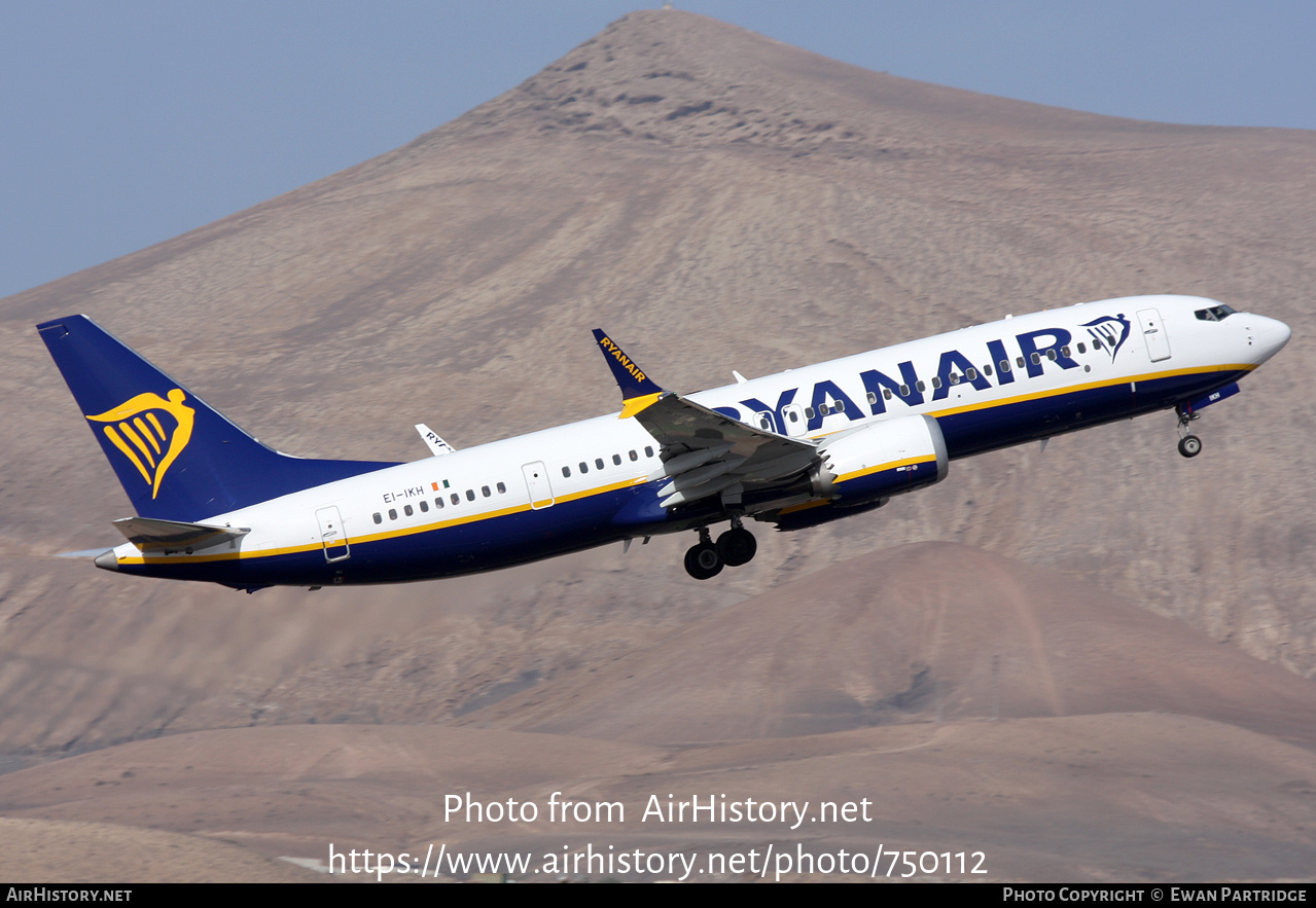 Aircraft Photo of EI-IKH | Boeing 737-8200 Max 200 | Ryanair | AirHistory.net #750112