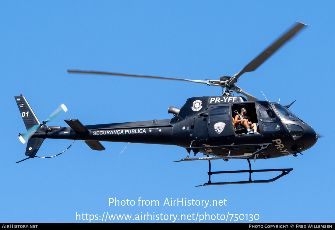 Aircraft Photo of PR-YFF | Aerospatiale AS-350B-2 Ecureuil | Secretaria de Estado de Segurança Pública - Mato Grosso | AirHistory.net #750130