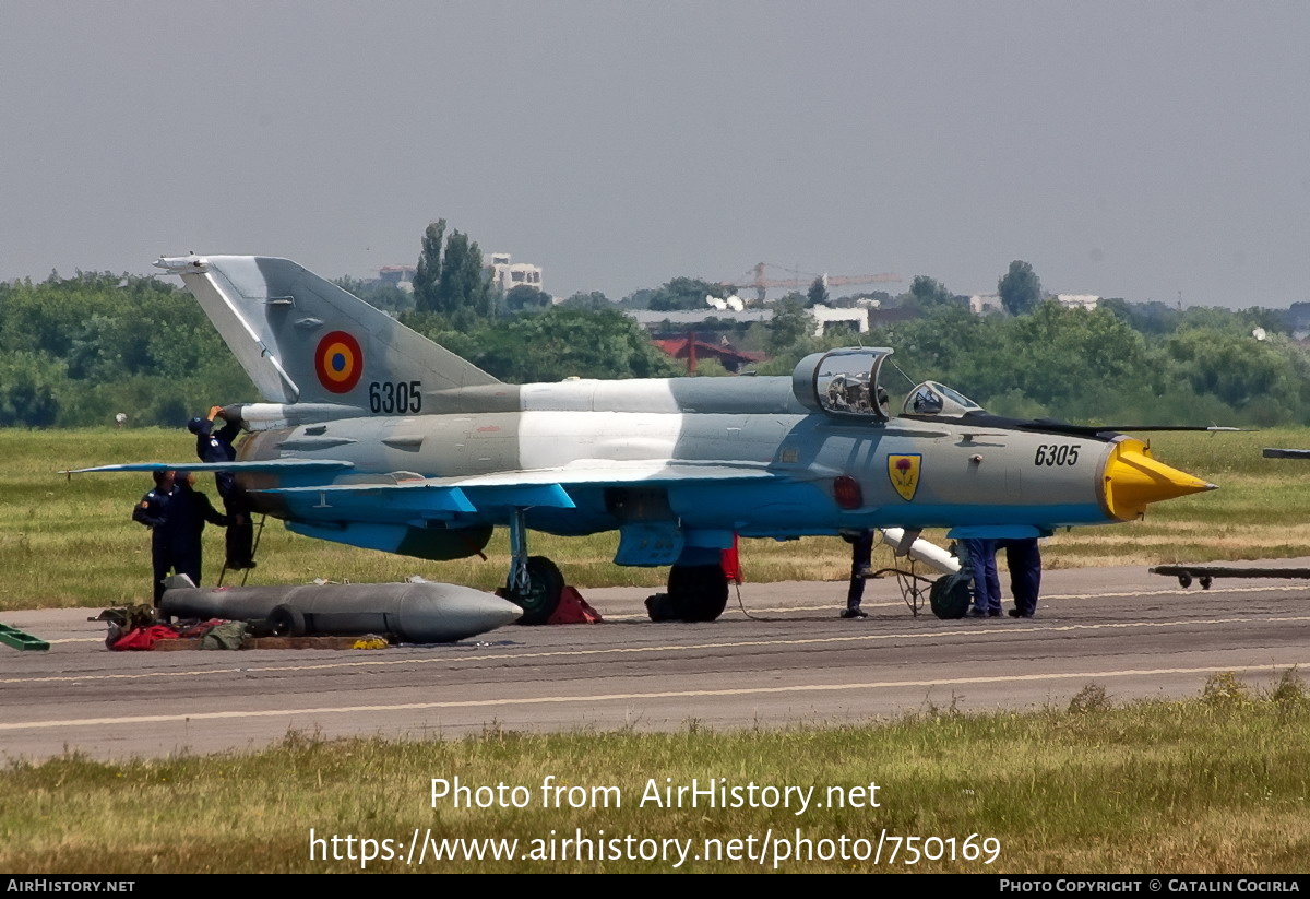 Aircraft Photo of 6305 | Mikoyan-Gurevich MiG-21MF Lancer C | Romania - Air Force | AirHistory.net #750169