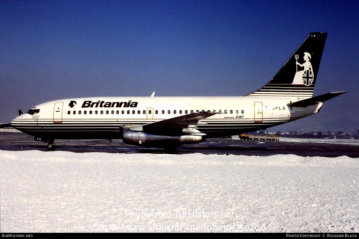 Aircraft Photo of G-BPLA | Boeing 737-2K2/Adv | Britannia Airways | AirHistory.net #750200