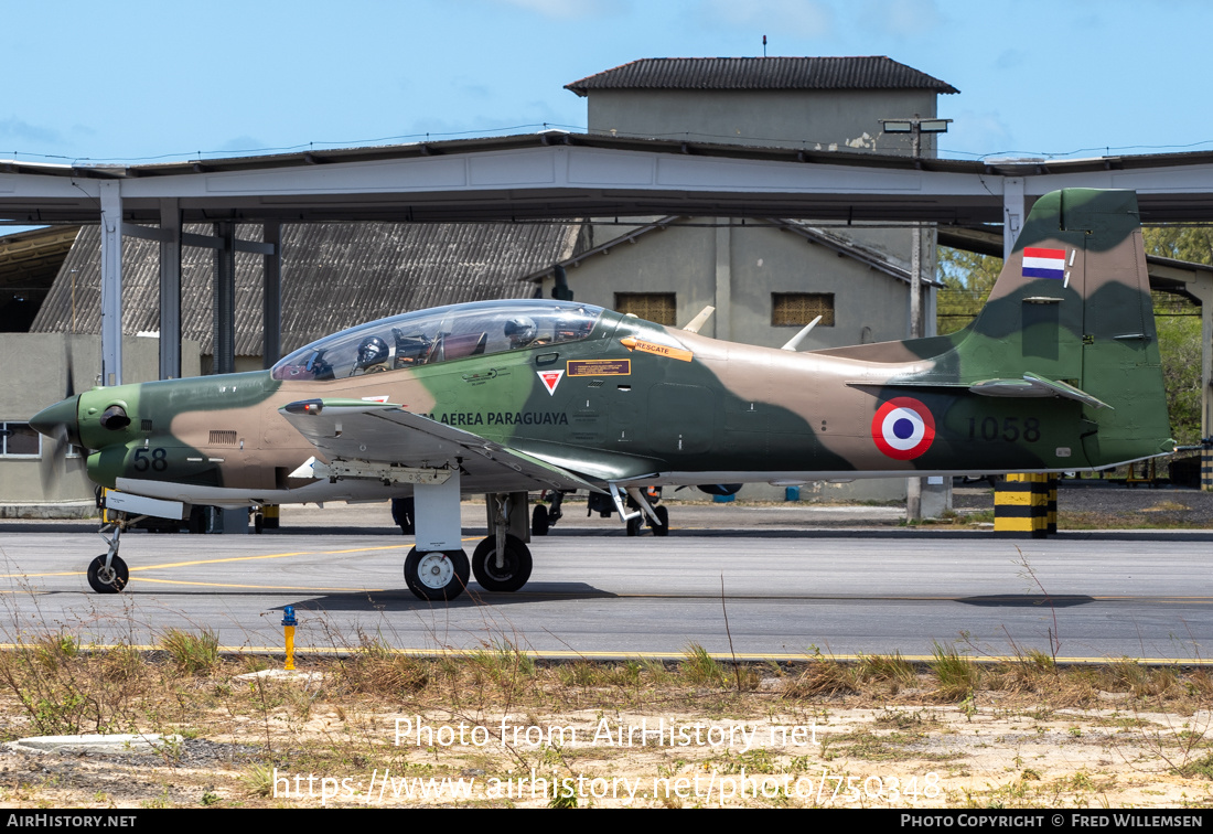 Aircraft Photo of 1058 | Embraer AT-27 Tucano | Paraguay - Air Force | AirHistory.net #750348