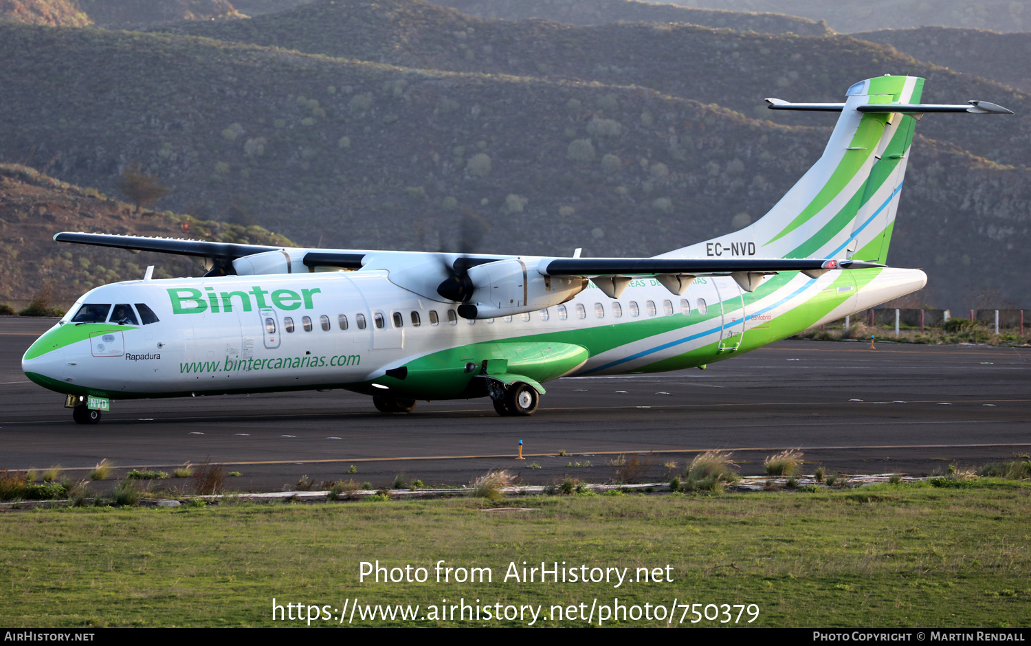 Aircraft Photo of EC-NVD | ATR ATR-72-600 (ATR-72-212A) | Binter Canarias | AirHistory.net #750379