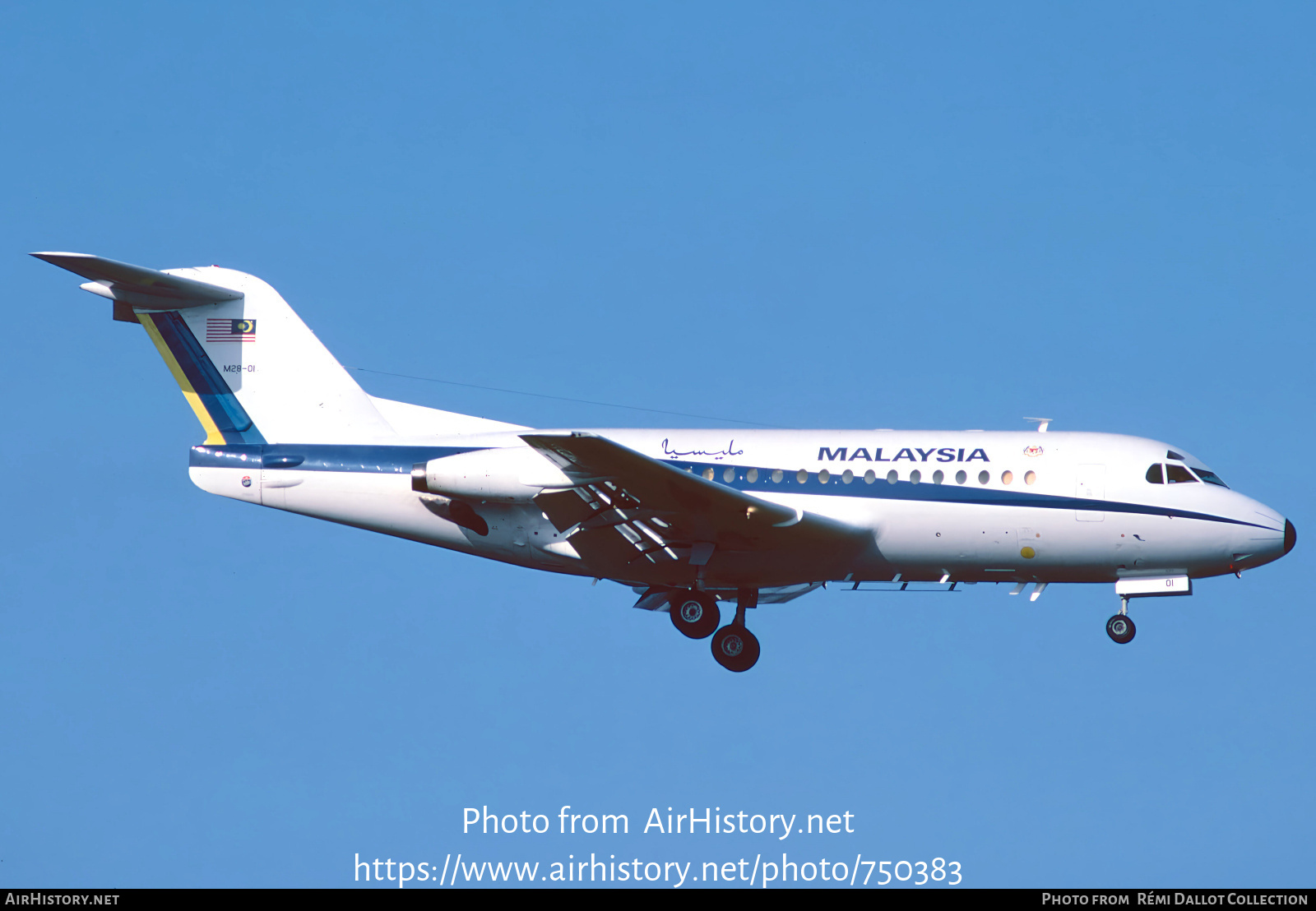 Aircraft Photo of M28-01 | Fokker F28-1000 Fellowship | Malaysia Government | AirHistory.net #750383