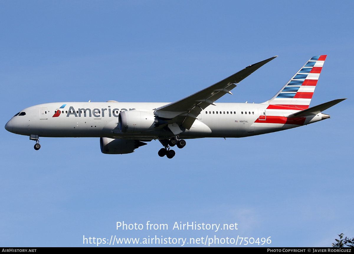 Aircraft Photo of N803AL | Boeing 787-8 Dreamliner | American Airlines | AirHistory.net #750496