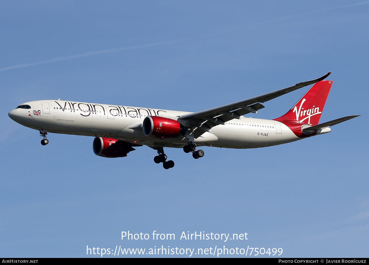 Aircraft Photo of G-VJAZ | Airbus A330-941N | Virgin Atlantic Airways | AirHistory.net #750499