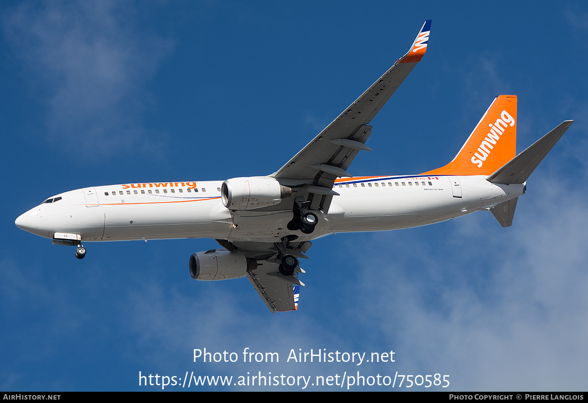 Aircraft Photo of C-FKVG | Boeing 737-8Q8 | Sunwing Airlines | AirHistory.net #750585