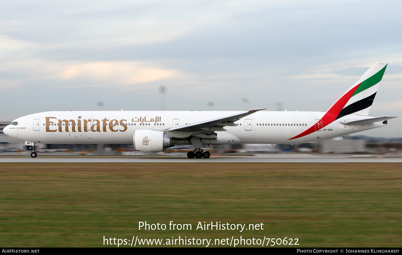 Aircraft Photo of A6-EBN | Boeing 777-36N/ER | Emirates | AirHistory.net #750622