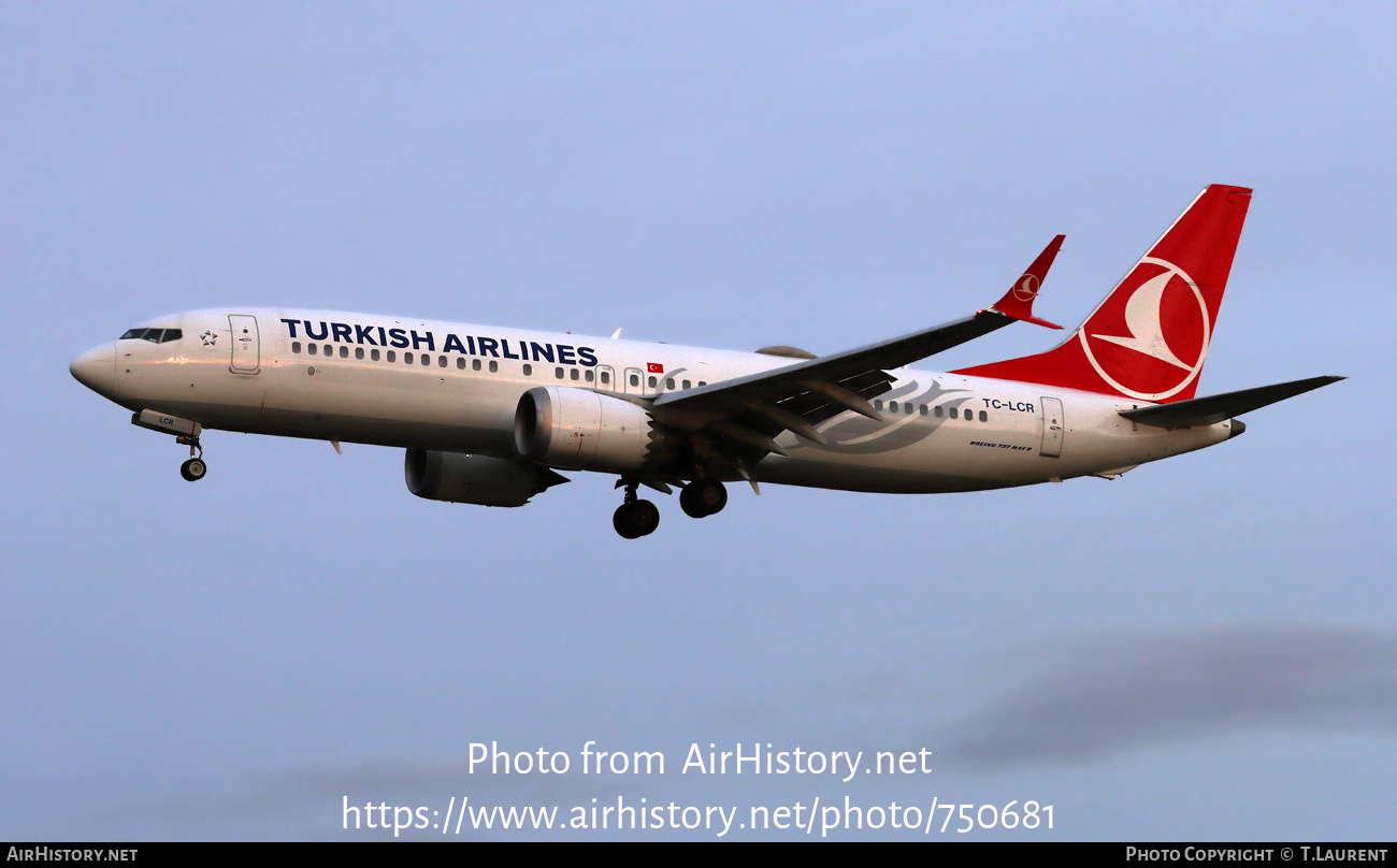 Aircraft Photo of TC-LCR | Boeing 737-8 Max 8 | Turkish Airlines | AirHistory.net #750681