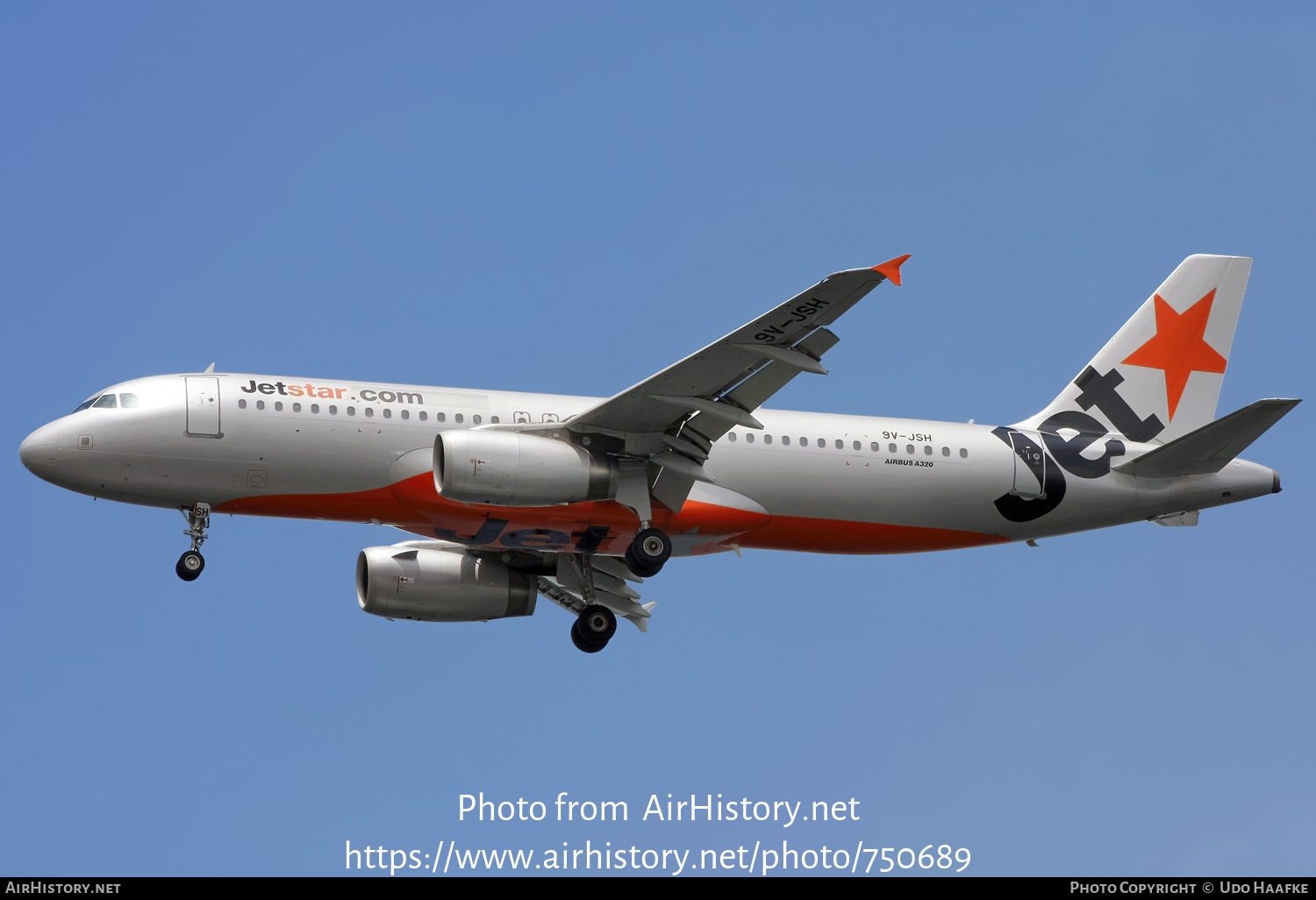 Aircraft Photo of 9V-JSH | Airbus A320-232 | Jetstar Airways | AirHistory.net #750689