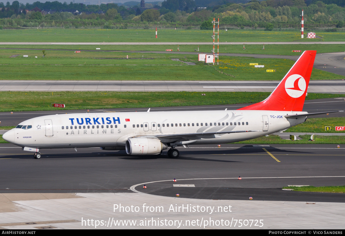 Aircraft Photo of TC-JGK | Boeing 737-8F2 | Turkish Airlines | AirHistory.net #750725