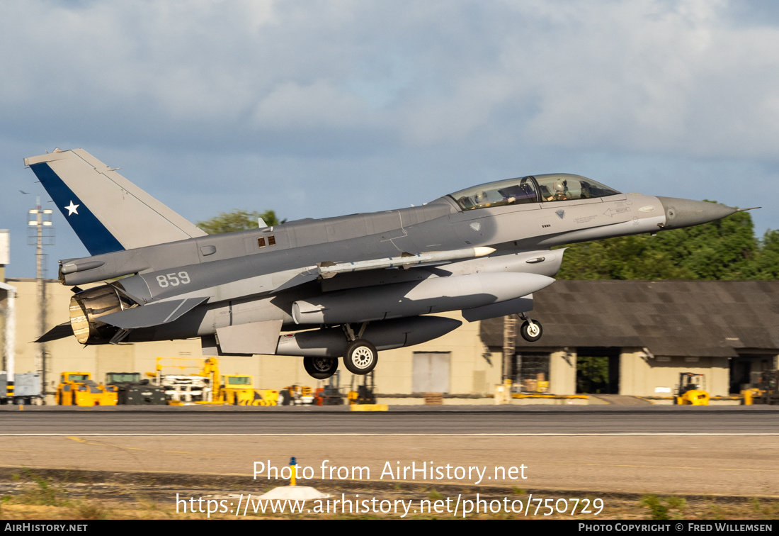 Aircraft Photo of 859 | Lockheed Martin F-16D Fighting Falcon | Chile - Air Force | AirHistory.net #750729