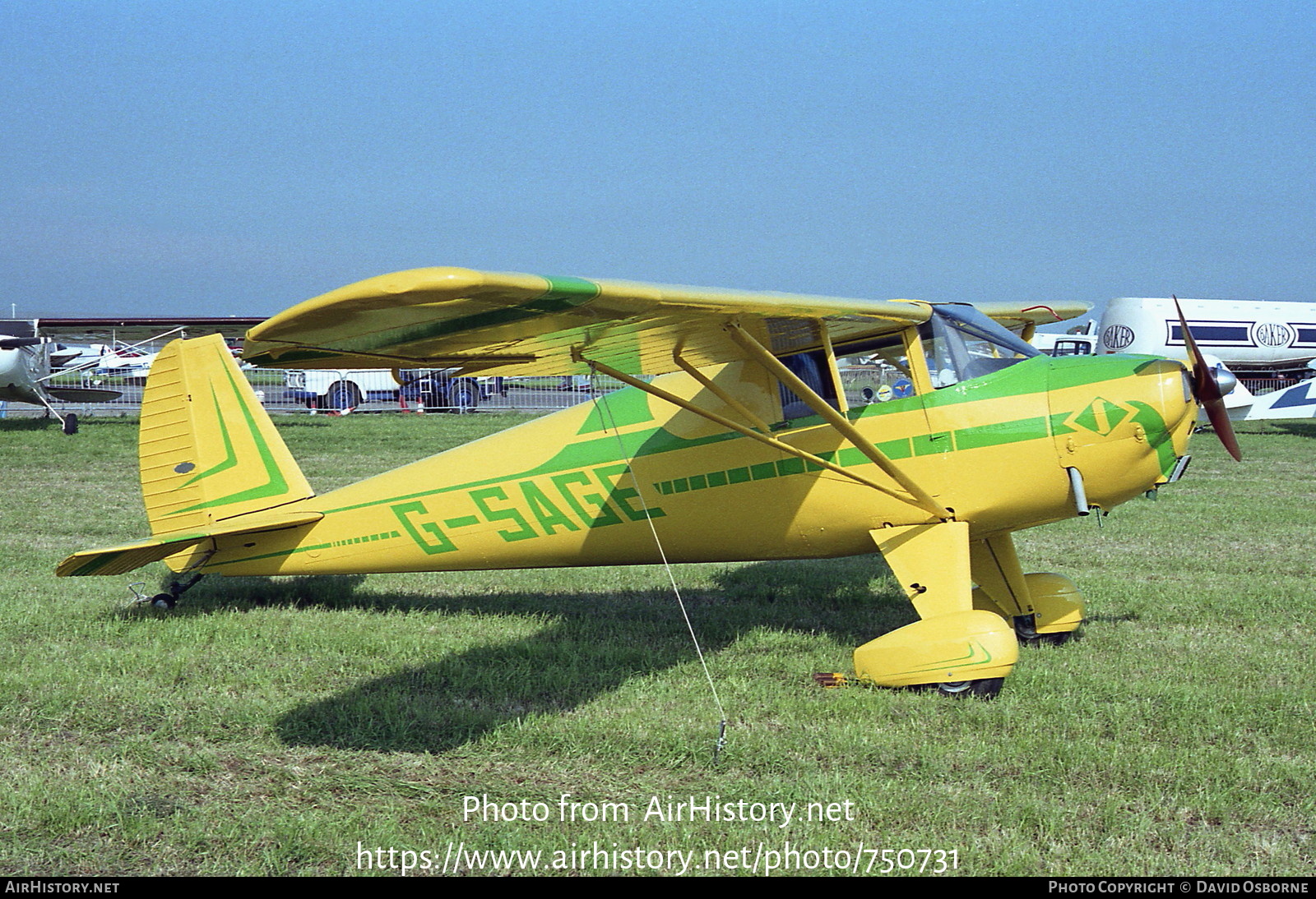 Aircraft Photo of G-SAGE | Luscombe 8A Silvaire | AirHistory.net #750731