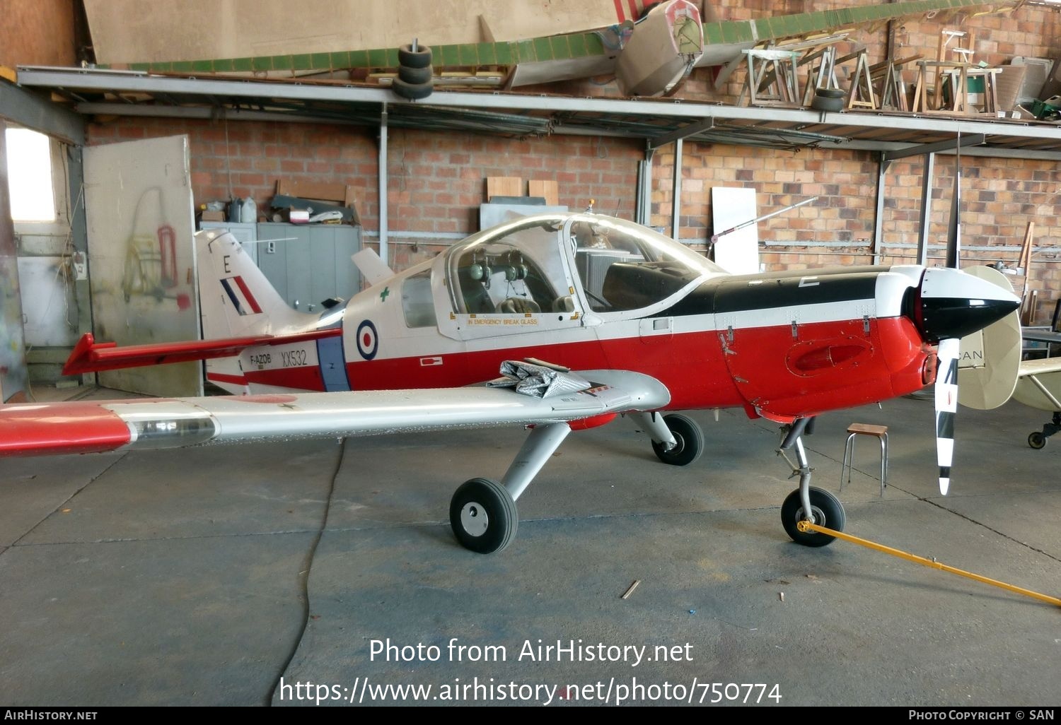 Aircraft Photo of F-AZOB / XX532 | Scottish Aviation Bulldog T1 | UK - Air Force | AirHistory.net #750774