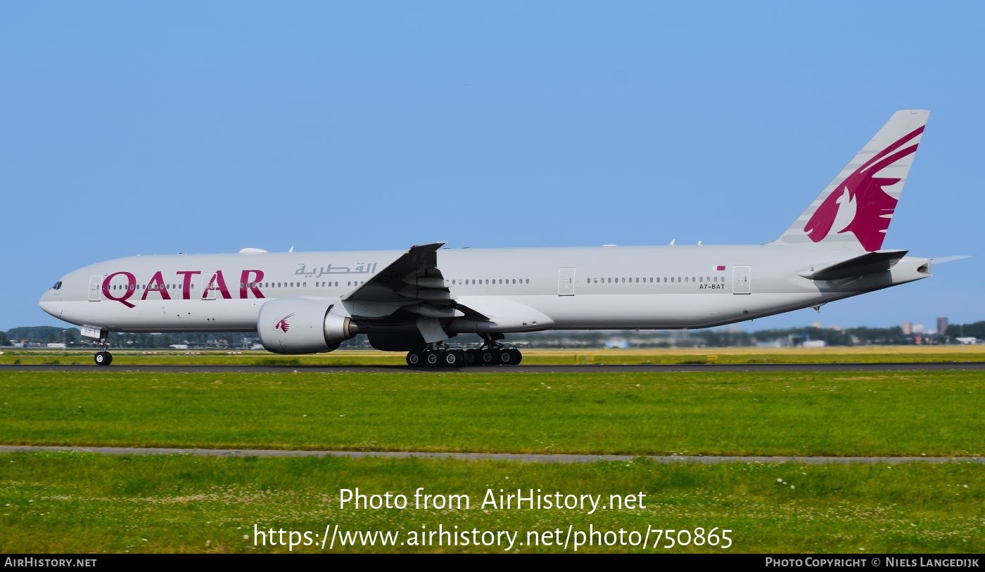 Aircraft Photo of A7-BAT | Boeing 777-3DZ/ER | Qatar Airways | AirHistory.net #750865