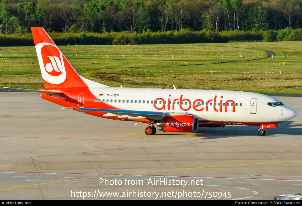 Aircraft Photo of D-AGEN | Boeing 737-75B | Air Berlin | AirHistory.net #750945