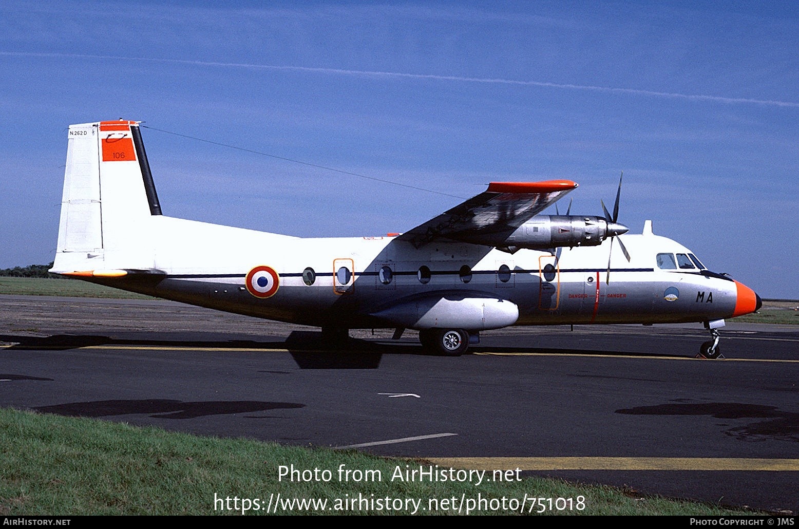 Aircraft Photo of 106 | Aerospatiale N-262D-51 Fregate | France - Air Force | AirHistory.net #751018