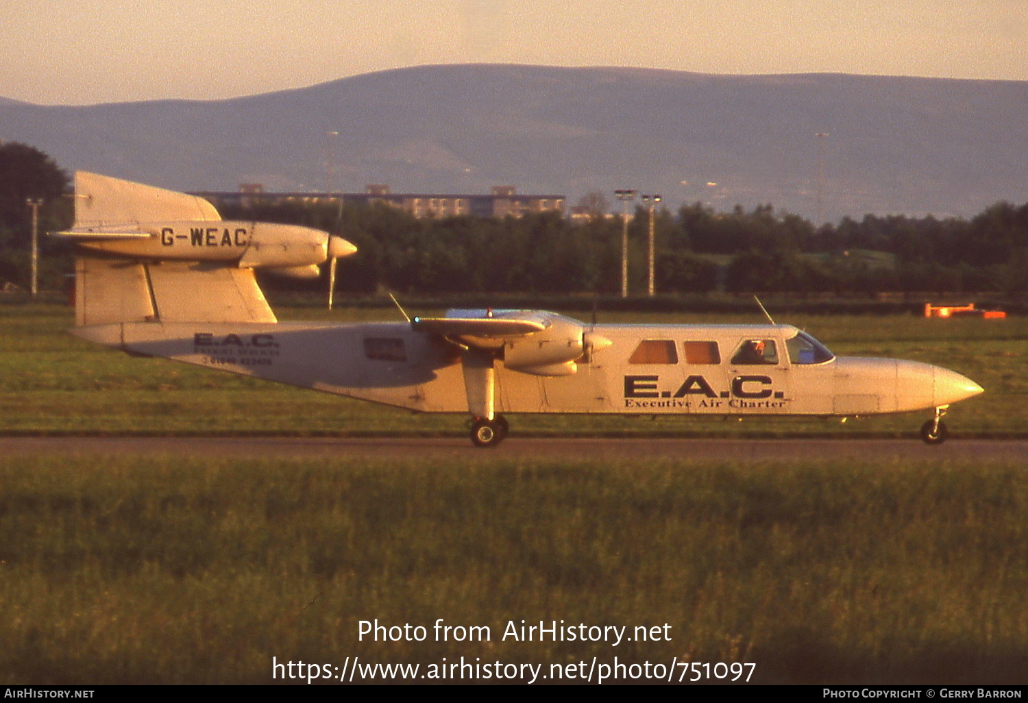 Aircraft Photo of G-WEAC | Britten-Norman BN-2A Mk.3 Trislander | Woodgate Executive Air Charter | AirHistory.net #751097