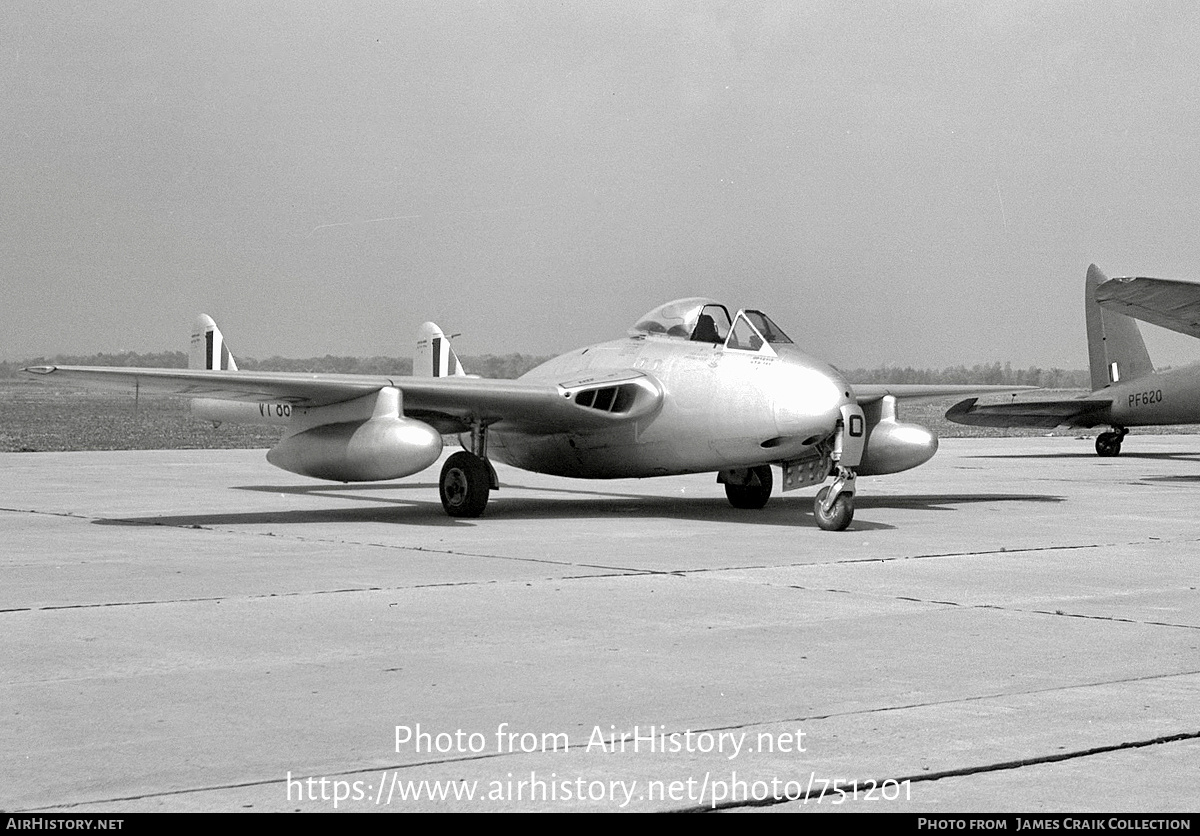 Aircraft Photo of VT861 | De Havilland D.H. 100 Vampire F3 | UK - Air Force | AirHistory.net #751201