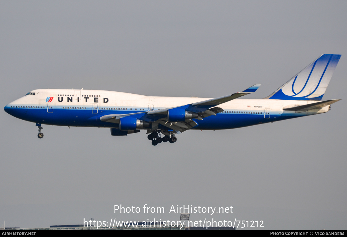 Aircraft Photo of N175UA | Boeing 747-422 | United Airlines | AirHistory.net #751212