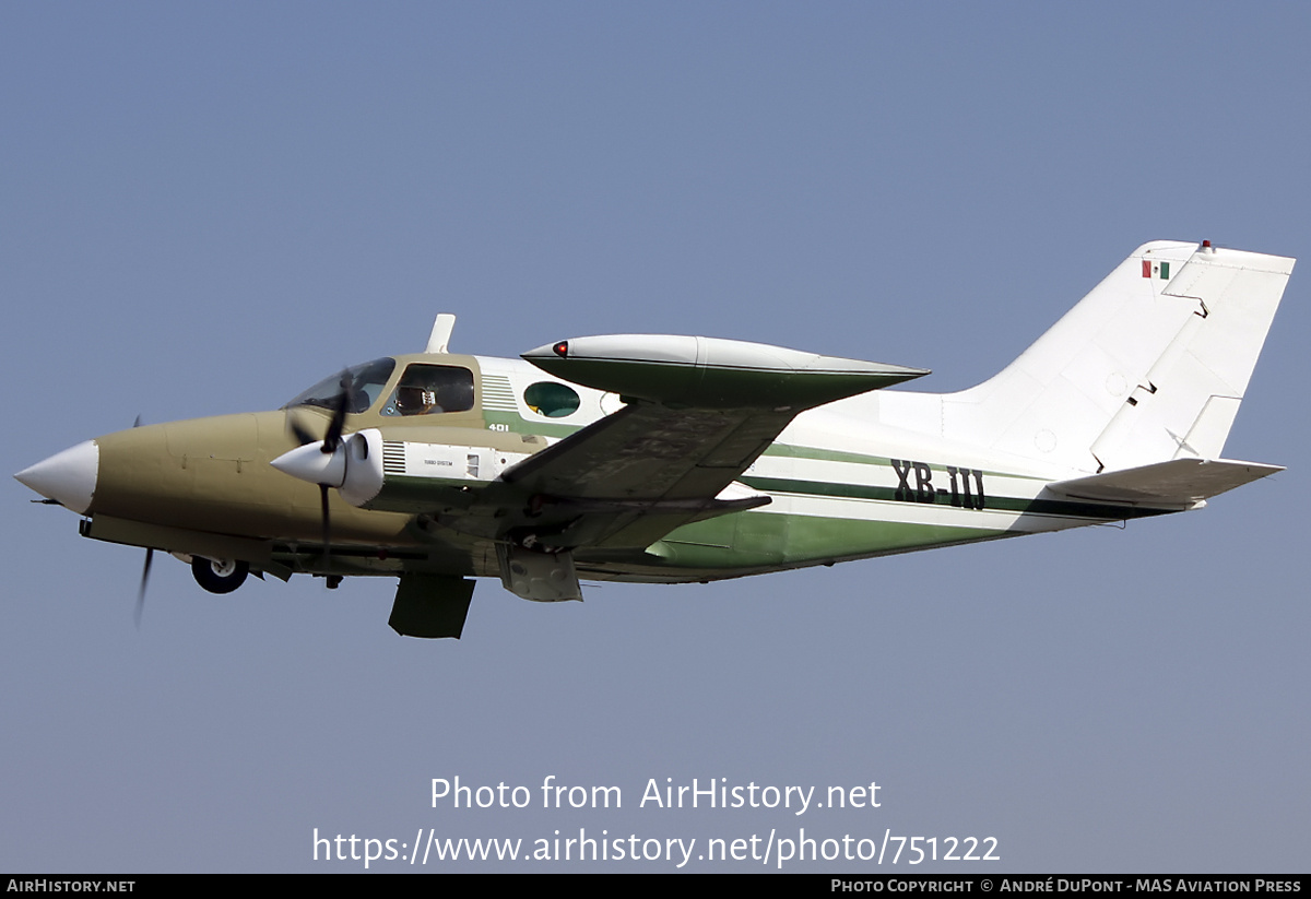 Aircraft Photo of XB-IIJ | Cessna 401B | AirHistory.net #751222