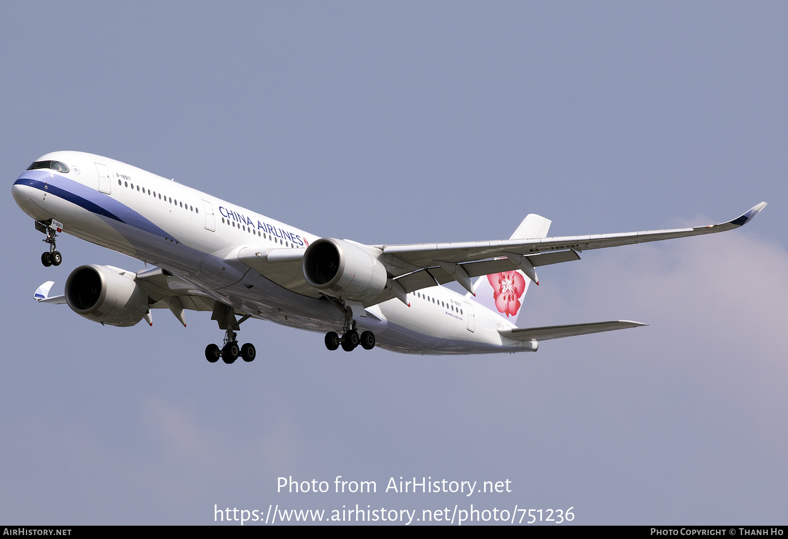 Aircraft Photo of B-18917 | Airbus A350-941 | China Airlines | AirHistory.net #751236