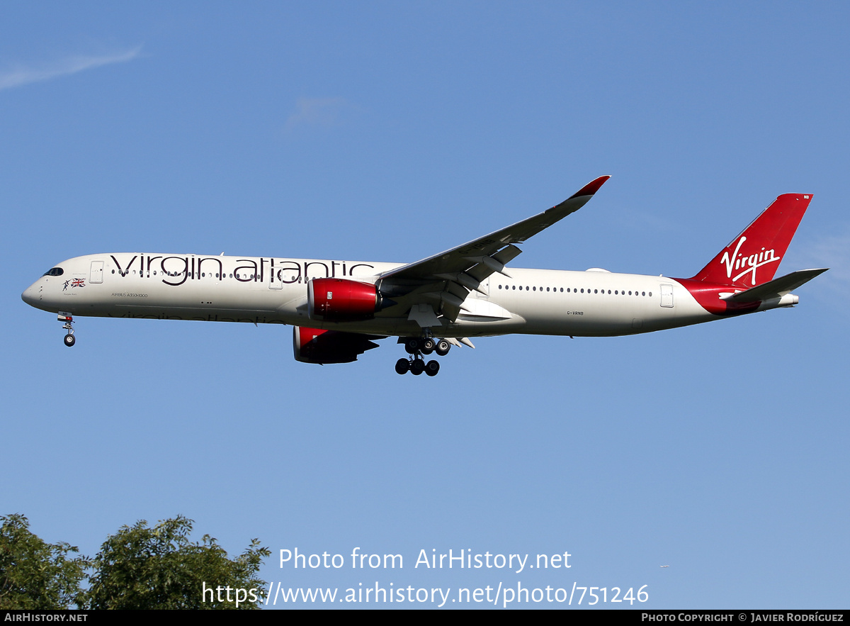 Aircraft Photo of G-VRNB | Airbus A350-1041 | Virgin Atlantic Airways | AirHistory.net #751246