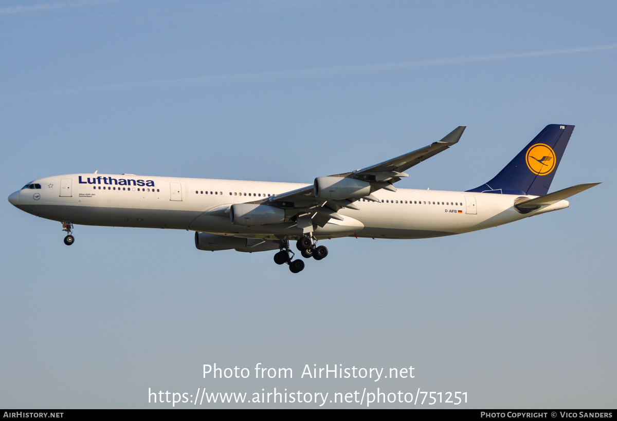 Aircraft Photo of D-AIFB | Airbus A340-313 | Lufthansa | AirHistory.net #751251