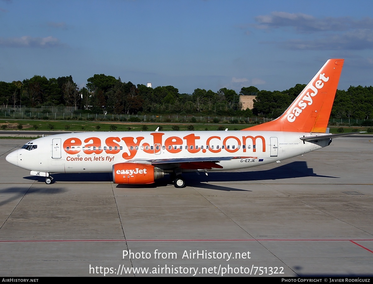 Aircraft Photo of G-EZJE | Boeing 737-73V | EasyJet | AirHistory.net #751322