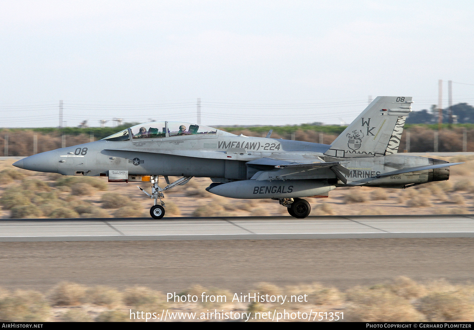 Aircraft Photo of 164735 | McDonnell Douglas F/A-18D(RC) Hornet | USA - Marines | AirHistory.net #751351