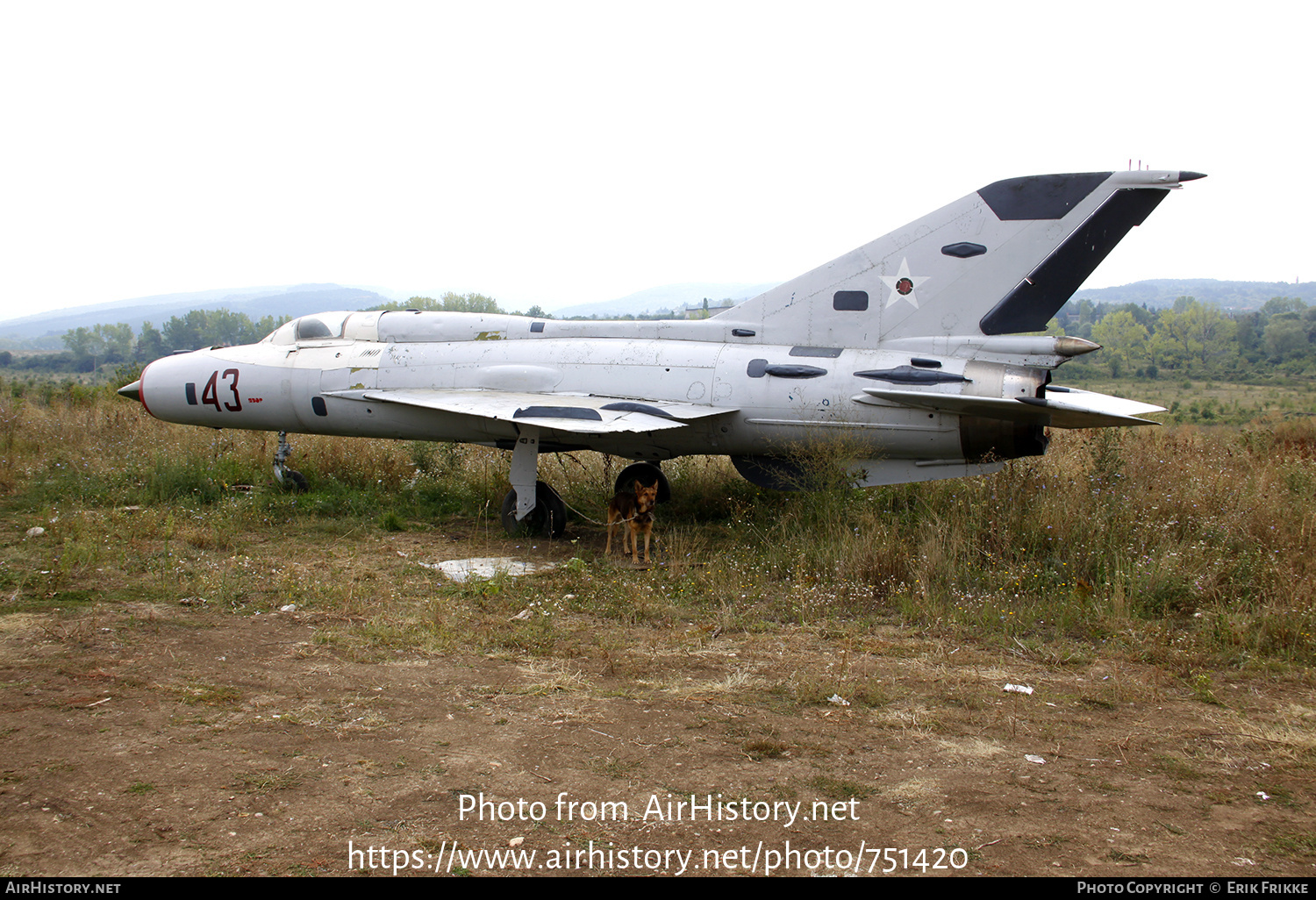 Aircraft Photo of 43 | Mikoyan-Gurevich MiG-21PFM | Bulgaria - Air Force | AirHistory.net #751420